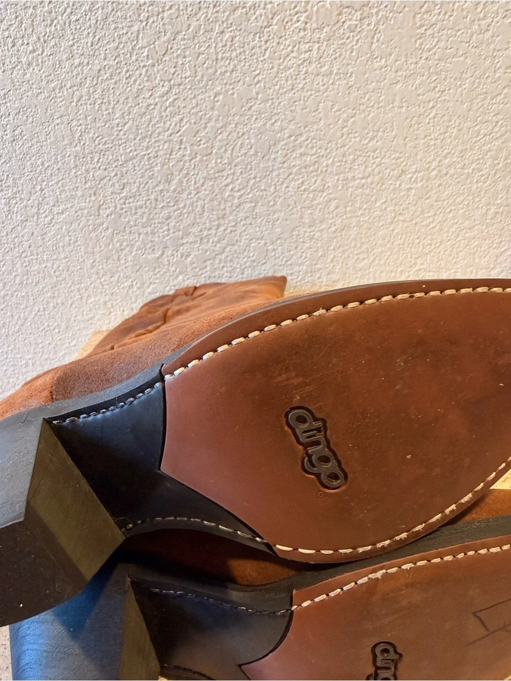 DINGO Brown Suede Western Boot w/ Star Detail